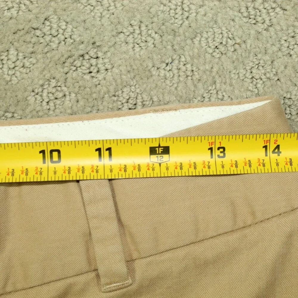 Vintage Gap Stretch Women's 4 Tan Tone on Tone Striped Wide Leg Cuffed Pants